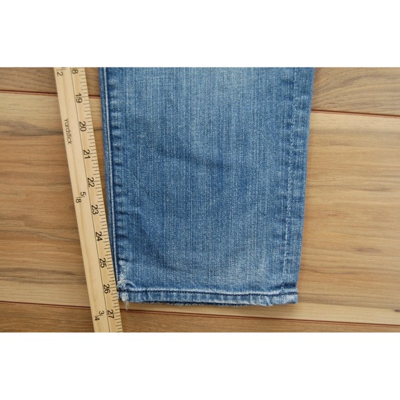 7‎ For All Mankind Jeans Womens 29 Rickie Boyfriend Distressed Ripped Made USA - Picture 12 of 16